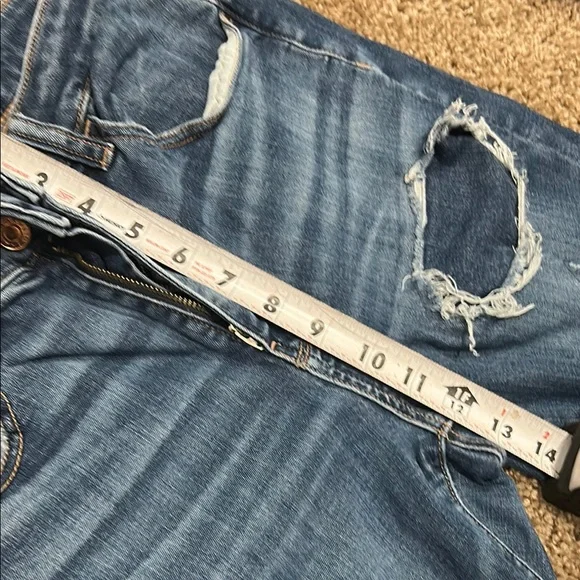 Blue Distressed Women's Jeans - Picture 7 of 7